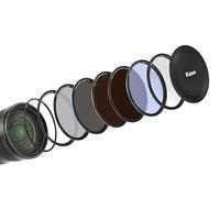 Kase Wolverine Revolution Mega Filter Kit Magnetic Shockproof Tempered Optical Glass w Color Coded Rings inc CPL ND8 ND64 ND1000 R-MCUV Night Lens Cap & Case (55mm)