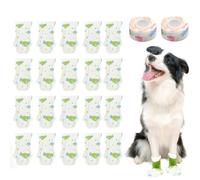 Kaseremy Dog Shoes Disposable, 20 Pcs Dog Boots with Self Adhesive Bandages for Injured Paws, Waterproof Dog Socks Stop Licking Paw Protector for Small Medium Large Dog (S)