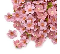 KASESSS 100 Pcs Small Artificial Flowers, Fake Flowers, Pink Silk Flowers | Cherry Blossom Flowers Cake Decorations Mini Flowers for DIY Craft Hair Clips Wedding Party Home Wreath Decoration 2 Styles