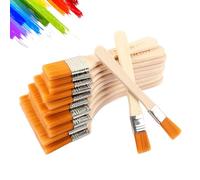 KASESSS 12 Pcs Soft Bristle Paint Brush Set, 12 Size Paint Brushes Decorating, Art Paintbrush with Wood Handle Gloss Paint Brush Flat Paintbrushes for Drawing Furniture Walls Cabinets and Home DIY