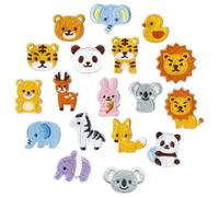 KASESSS 18 Pcs Animal Iron On Patches, Patches for Clothing, Iron On Patches for Clothing, Cute Sew on Patches, Embroidered Applique Repair, Embroidery Patches for Shoes Jackets Jeans Clothes Bags