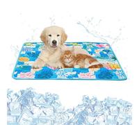 KASESSS 1Pcs Dog Cooling Mat, Soft Comfortable Cooling Mat for Dogs, Summer Cool Mat for Dogs, Pet cooling Pads for Cat Puppy, with Tropical Rainforest Print, 60 * 50CM