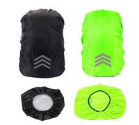 KASESSS 2 Pack Dual Color Waterproof Backpack Cover, 30-40L Rucksack Covers Waterproof, High Visibility Reflective Backpack Rain Cover Lightweight Oxford for Outdoor Hiking, Night Cycling, Travel