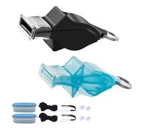KASESSS 2 Pack Whistle, Whistles Sports, Non-Nuclear Dolphin Whistles, Plastic Referee Whistle, Whistles for Teachers, Whistles for Kids, Professional Football Whistle with Lanyard, Loud Crisp Sound