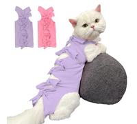 KASESSS 2 Pcs Cat Recovery Suit, Soft Post Surgery Onesie, Anti Licking for Abdominal Wounds, E-Collar Alternative