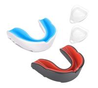 KASESSS 2 Pcs Junior Gum Shield Adult, Mouth Guard Boxing Mouthguard Rugby with Transparent Case, Mouldable Gumshield for Hockey, Judo, Karate, Martial Arts, Football, Contact Sports(12+ Years Old)