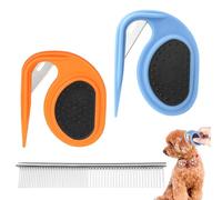 KASESSS 2 Pcs Pet Knotting Comb with Comb, Pet Open Knot Comb with Blades, Reusable Pet Knot Remover Practical Dematting Comb for Dogs and Cats Home Pet Grooming Kit Tool for Removing Knots and Mats