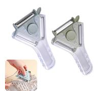 KASESSS 2 Pcs Potato Peeler 3 in 1, Vegetable Peeler, Julienne Peeler, Peelers for Kitchen with Stainless Steel Blade, Julienne Peeler UK, Versatile Veg Peeler for Vegetable & Fruit, Ergonomic