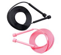 KASESSS 2 Pieces Skipping Ropes for Adults, Adjustable Jump Rope, 9ft/ 280cm, PVC Skipping Rope Sport Jumping Rope Lightweight Jump Ropes for Fitness Personal Training Rope for Men Women and Kids