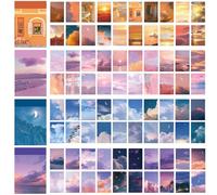 KASESSS 200 Pcs Sky Scrapbook Paper, Mini Scrapbook Supplies Kit, 60x40mm Decoupage Paper Sheets, Small Craft Papers for Scrapbooking for Card Making, Gift Wrapping, DIY Journaling Photo Albums