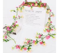 KASESSS 210cm Artificial Daisy Sunflower Garland, Artificial Hanging Plants, Garlands for Home Decoration, UV-Resistant Fake Hanging Plants, Hangings Flowers for Wedding Party Indoor Home Decor