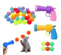 KASESSS 2Pcs Cat Toy Plush Ball Launching Gun, Training Cat Ball Launcher, Shooting Gun Plush Ball For Cat, Interactive Cat Toy Balls, Cat Toys Balls Launcher for Cat Exercise Chasing with 50 Pc Balls