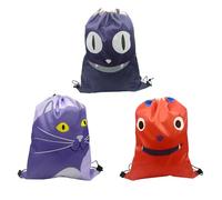 KASESSS 3 Pcs Drawstring Bags, Swimming Bag, Kids School Bag, Waterproof Drawstring Bag, PE Bags Drawstring Animal Design, Drawstring Gym Bag, Personalised Gift Suitable for School Beach Travel Sports