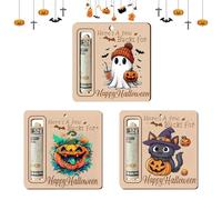 KASESSS 3 Pieces Halloween Money Wallets for Cash Gifts, Funny Wooden Money Gift Ideas, Money Gift Wallet for Women Men Girls Boys for Memorable Halloween Congratulation