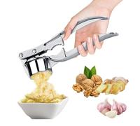 KASESSS 4 in 1 Garlic Press, Stainless Steels Garlic Crusher, Multifunctional Garlic Mincer, 4 in 1 Garlic Masher Includes Bottle Opener, Fish Scale Remover, Nutcracker, Easy Squeeze Garlic Presser