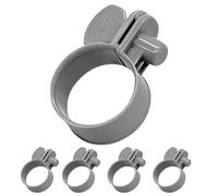 KASESSS 4 Pack 1 1/4" Plastic Hose Clamps, Leak-Proof Connection Pool Hose Clips, Resists Cracking Hand Tighten Pipe Clips 35mm Fittings for Intex Bestway Above Ground Pool Filter Pump