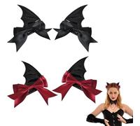 KASESSS 4 Pcs Halloween Hair Clips for Girls, Goth Hair Clips, Little Devil Bat Wing hairs Clip, Halloween Cosplay Costume Decorative, Mini Cute Bat Wing Hairs Accessories Party Gifts for Women Girls