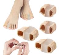 KASESSS 4 Pcs Toe Separator Double Loop, Toe Separators to Correct Your Toes, Size L and S, Toe Straighteners for Women and Men Bunion Corrector Soft Toe Spacers for Curled Toes and Overlapping Toes