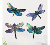 KASESSS 4 Pieces Dragonfly Garden Fence Decorations, Garden Wall Art Outdoor, gArden Wall Decorationss, Fence Decorations Outdoor, Wall Art for Gardens for Indoor outdoorCourtyard Livingroom