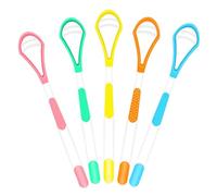 KASESSS 5 Pieces Tongue Scraper Plastic, Tongue Cleaner, Portable Toungescraper, Tongue Scrapers for Adults Kids, Tounge Scraper Oral Self Care, Tongue Cleaners Reduce for Bad Breath Remove Bacteria