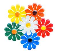 KASESSS 6 Pcs Metal Flower Wall Art Decor, Wall Decor, Garden Decorations, Colorful Garden Fence Decorations, 3D Outdoor wall Art, Metal Artwork for garden Living Room Patio Indoor Backyard Balcony