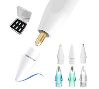KASESSS 6 Pcs Replacement Tips for Apple Pencil 2nd Generation/ 1st Generation tips, Tips for Apple Pen Tips Metal Tips for Apple Pencil Tips 2nd Gen Plastic Tips for Apple Pencil Tip Precise Control