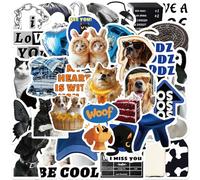 KASESSS 90 Pcs Book Stickers, Kindle Stickers, Scrapbook Sticker, Cute Sticker Waterproof, Self-Adhesive Cat Laptop Decor for Cars, Water Bottle, Skateboard, Suitcase, Guitar, Scrapbook Supplies