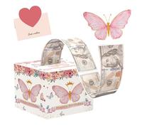 KASESSS Birthday Money Box Cash Gift Pull, Pink Butterfly Money Gift Box, Surprise Money Pull Out Gift Boxes with a Greeting Card, Present Boxes for Gifts for Any Age Girls and Women