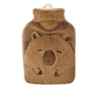 KASESSS Capybara Plush Hot Water Bottle, Hot Water Bottles for Adults, 1000ml Hotwater Bottle, Fluffy Hot Waterbottle, Hot Water Bag with Covers, Cute Warm Water Bottles Capybara Gifts for Women Girl
