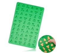 KASESSS Christmas Chocolate Moulds, 1 Pcs 60 Cavity Silicone Moulds, Gummy Moulds for Snowmen Santa Claus Christmas Socks Christmas Tree Snowflake Elk, Reusable Baking Moulds for Biscuits,Jelly DIY