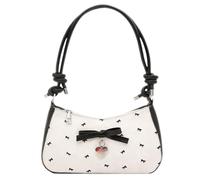 KASESSS Cross Body Bag Women, French Bow Pattern Handbags & Shoulder Bags, Shoulder Bag Handbag with Adjustable Shoulder Strap, Fashionable and Versatile Crossbody Bags for Women Girls, White