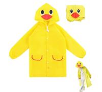 KASESSS Cute Kids Rain Coat, Lightweight Raincoats for Girls & Boys, Yellow Duckling Rain Coats, Kids Poncho for School & Outdoor