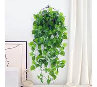KASESSS Fake Plants Trailing, 110cm Hanging Artificial Plants Indoor, Fake Vines Hanging Plant, Fake Ivy Leaves Decoration, Artificial Hanging Plants for Home Indoor Room Outdoor Wedding Wall Office