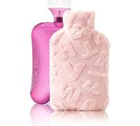 KASESSS Fluffy Hot Water Bottle, 1L Hot Water Bottles Durable, Hot Water Bag with Cover, Hotwater Bottles for Adults Perfect for Hand Feet Neck Shoulder Warmer, Thoughtful Gifts for Women Men