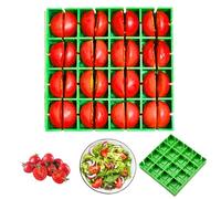 KASESSS Grape Cutter Tool, Cutter Slicer 16 Compartments, Fruit Slicer for Toddlers, Fruit Cutters Finger Safe, Strawberry Cutters Tomato Slicing Tool Dishwasher Safe for Cherry Tomatoes Grapes Sala