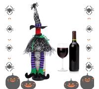 KASESSS Halloween Wine Bottle Cover, Halloween Witch Wine Bottle Cover, Witch Hat, Wine Bottle Costume Covers, Halloween Home Decor, Cute Wine Bottle Covers, Halloween Party Wine Bottle Holder Bag