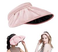 KASESSS Sun Visors for Women, 2 in 1 Foldable Visor Hat Women/Headbands, Sun Visor Hat Wide Brim, Women's Visors with UV Protection, Topless Sun Hat Summer for Outdoor Sports, Beach, Hiking, Pink