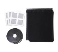 KASESSS Window Netting for Insects, 1.5x2m Fly Net for Windows with 3pcs Repair Patches DIY Self-Adhesive Mosquito Net Window Mesh Insect Screen Black No Drill Bug Screen Windows for Home Balcony