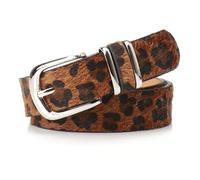 KASESSS Womens Belt, Leopard Print Belt with Double Ring Buckle, Pu Leather Belts for Women Jeans Dresses Pants, Animal Print Fashion Accessories Ladies Belts with Adjustable Size