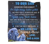 KASETER Lion Blanket - Gifts for Son's Birthday, Graduation, Father's Day - 50x60 Inch
