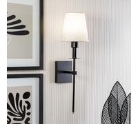 Black Rechargeable Easy Fit Wall Light with Shade black