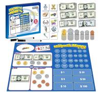 Kasfalci - 60 Pieces Magnetic Money for Kids to Learn, Math Manipulators, Educational Toys for Classroom, Simulation Games, Math Games for Kids