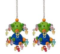 KASFDBMO 5pack Parrots Lovely Birds Swing Reliability Chewable Bridge Birds Parakeets Toy for Mental
