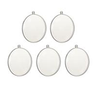 KASFDBMO 5Pcs Oblate Shape Clear Ornament 3.5 Inch Christmas Fillable Hanging Flat Balls Bauble Craft Tree Decor Christmas Ball Ornaments Clear