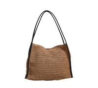 KASFDBMO Creative Woven Straw Bag For Women Fashionable Beach Handbag Large Capacity Shoulder Bags Women's Vacation Handmade Woven