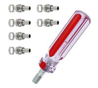 KASFDBMO F Type Compression Tool with 1Set 5F Coaxial Cable Connectors for Satellite Receiver Metal Construction Type Connectors Tool