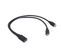 KASFDBMO Fast Speed Type C Female to Double Male Fast Charging Splitter Cable 5V3A for Multiple Devices to Double Splitter Cable