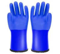 KASFDBMO Heavy Duty Antislip Waterproof Outdoor Winter Gloves Fleece Lined Cold Resistant Rubber Materials For Harsh Conditions Waterproof Antislip Work Gloves