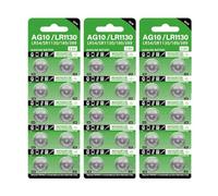 KASFDBMO High Capacity Button Cell Battery Pack of 10/20/30/40pcs LR1130 AG10 Batteries 68mAh 1.55V Button Cell Power Wide Compatibility