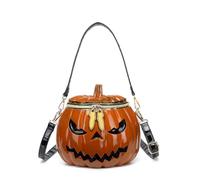 KASFDBMO Novelty Shoulder Bag for Women Girls Pumpkin Shape Crossbody Bag Halloween Purse Pumpkin Handbag Funny Messengers Bag